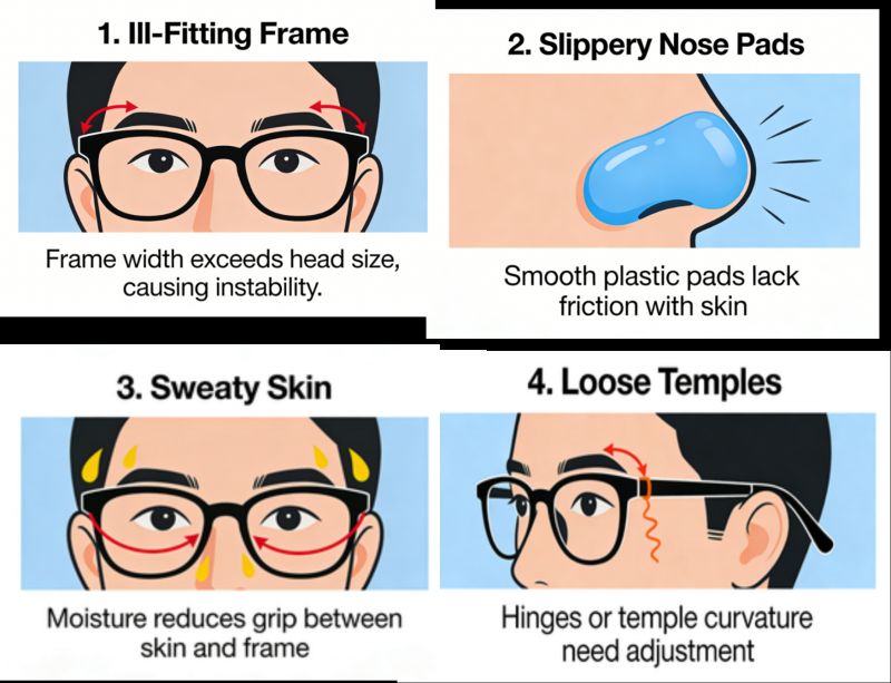 Why do your glasses always slip?